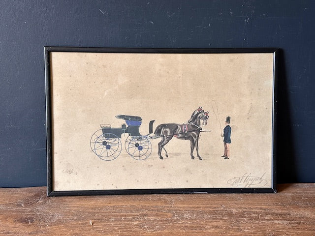 A Pair Of Antique Lithographs By Henry Thomas Alken, Hand Painted, English Antiques, Framed Original Art Work, Gallery Wall Decor, Country Home