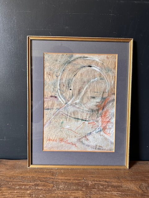 Framed Original Art, Mixed Media, Abstract Art, Original Signed Art Work, By Anna Brown In The Style Of Edna Hibe, Gallery Wall Decor, Modern Art