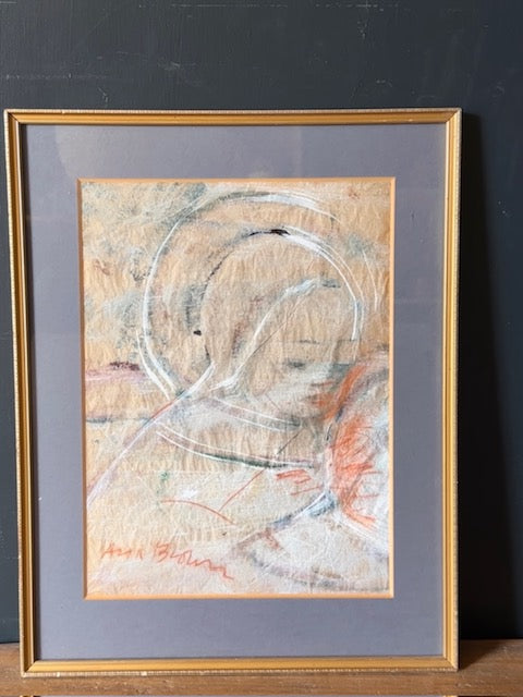 Framed Original Art, Mixed Media, Abstract Art, Original Signed Art Work, By Anna Brown In The Style Of Edna Hibe, Gallery Wall Decor, Modern Art