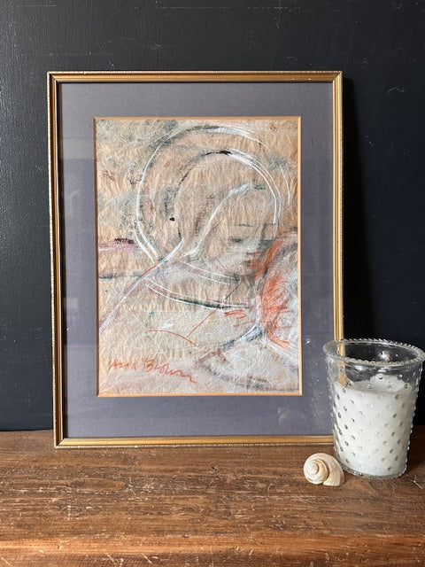 Framed Original Art, Mixed Media, Abstract Art, Original Signed Art Work, By Anna Brown In The Style Of Edna Hibe, Gallery Wall Decor, Modern Art