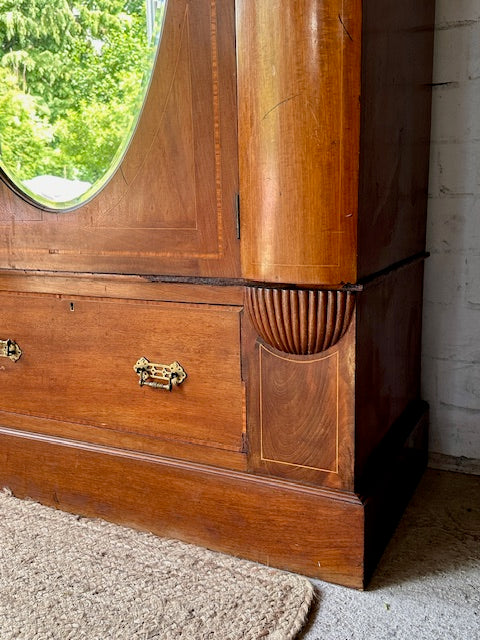 Antique Large Wardrobe With Mirrors, Armoire, Wooden Wardrobe, Vintage Bedroom Furniture, Bedroom Storage, English Antiques, English Country Home Decor