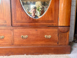 Antique Large Wardrobe With Mirrors, Armoire, Wooden Wardrobe, Vintage Bedroom Furniture, Bedroom Storage, English Antiques, English Country Home Decor