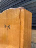 Vintage Art Deco Gentleman's Wardrobe, Bedroom Furniture, Coat Cupboard, Large, Double, Antique Wardrobe, Birds Eye, Maple Wood, Hall Storage, Closet, Amourie, English Country Decor