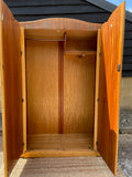 Vintage Art Deco Gentleman's Wardrobe, Bedroom Furniture, Coat Cupboard, Large, Double, Antique Wardrobe, Birds Eye, Maple Wood, Hall Storage, Closet, Amourie, English Country Decor