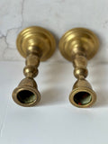 Pair Of Brass Decorative Candlesticks, Candle Holders, Christmas Tableware, Mantlepiece