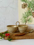 Vintage Ceramic Pottery Duo Nibbles Bowl, Snack Dish, Trinket Dish, Rustic Tablescape, Cottagecore, Country Farmhouse Decor