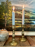 Vintage Brass Candlesticks Pair, Decorative Brass Candle Holders, Traditional English Country Decor
