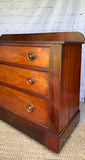 Early Victorian Flame Mahogany Chest of Drawers | Antique Mahogany Chest | English Country Furniture