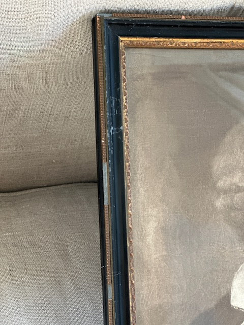 Antique Framed Portrait Print, Early 20th Century, Admiral (Mathew Barton) Hanging Wall Art, Gallery Wall Decor, English Country Decor