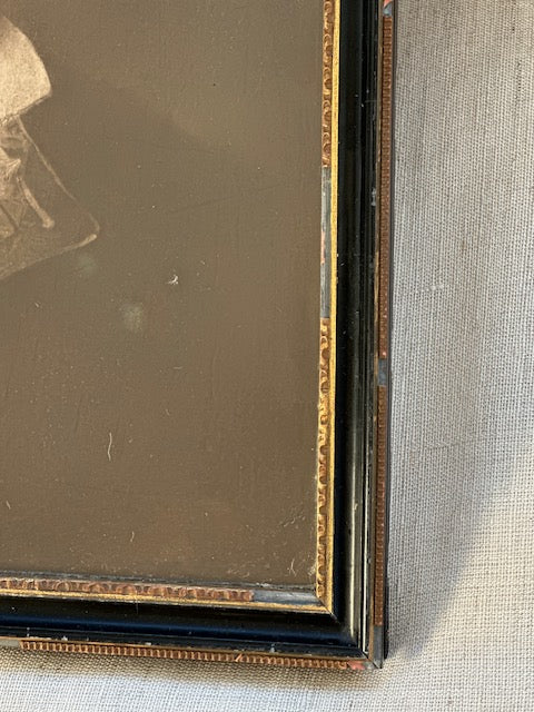 Antique Framed Portrait Print, Early 20th Century, Admiral (Mathew Barton) Hanging Wall Art, Gallery Wall Decor, English Country Decor