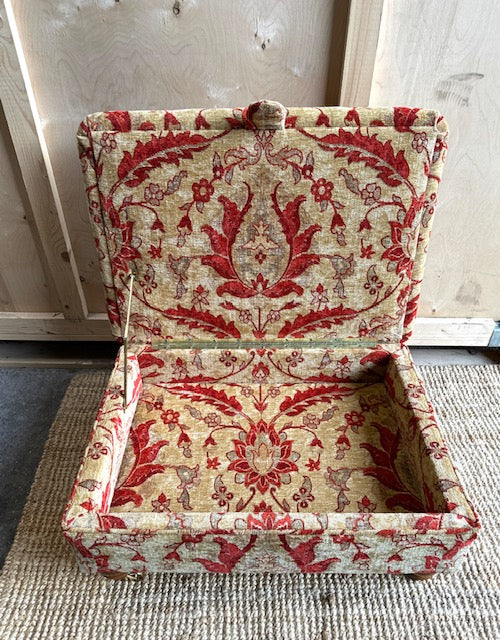 Vintage Duresta Floral Pattern Arm Chair With Matching Foot Stool, Ott ...
