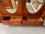 Antique Large Wardrobe With Mirrors, Armoire, Wooden Wardrobe, Vintage Bedroom Furniture, Bedroom Storage, English Antiques, English Country Home Decor