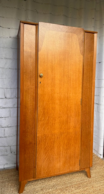 Small Mid Century Lebus Gentleman's Wardrobe, Bedroom Furniture, Children's Wardrobe, Mid Century Modern, Small Coat Closet, Hall Storage Cupboard, Retro, Scandi  Decor