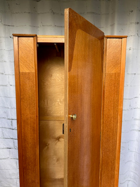 Small Mid Century Lebus Gentleman's Wardrobe, Bedroom Furniture, Children's Wardrobe, Mid Century Modern, Small Coat Closet, Hall Storage Cupboard, Retro, Scandi  Decor
