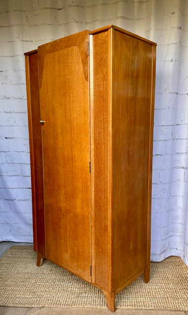 Small Mid Century Lebus Gentleman's Wardrobe, Bedroom Furniture, Children's Wardrobe, Mid Century Modern, Small Coat Closet, Hall Storage Cupboard, Retro, Scandi  Decor