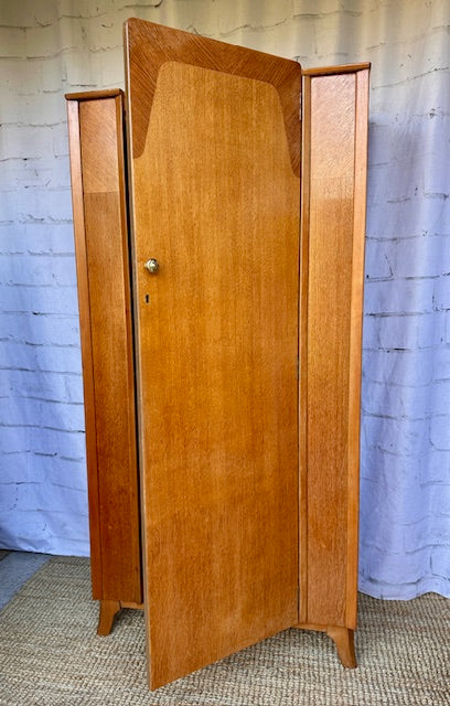 Small Mid Century Lebus Gentleman's Wardrobe, Bedroom Furniture, Children's Wardrobe, Mid Century Modern, Small Coat Closet, Hall Storage Cupboard, Retro, Scandi  Decor
