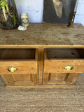 Antique Pine Sideboard Cupboard | Rustic Pine Cabinet | Hall Console | Country Kitchen Storage
