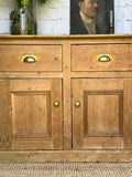 Antique Pine Sideboard Cupboard | Rustic Pine Cabinet | Hall Console | Country Kitchen Storage