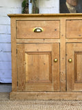 Antique Pine Sideboard Cupboard | Rustic Pine Cabinet | Hall Console | Country Kitchen Storage