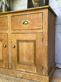 Antique Pine Sideboard Cupboard | Rustic Pine Cabinet | Hall Console | Country Kitchen Storage