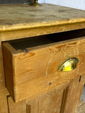 Antique Pine Sideboard Cupboard | Rustic Pine Cabinet | Hall Console | Country Kitchen Storage