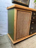 Vintage Mid Century Modern Rattan Sideboard