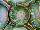 Vintage Grazing Platter, Serving Dish, Green, Lustreware, Cabbageware, Snack Bowls, Nibble Dishes, Table Centrepiece, Christmas Tableware
