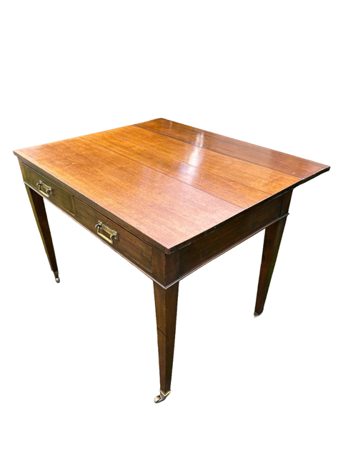 Antique Regency Style Mahogany Writing Table, Desk, Hall Console, Drop Leaf, Extendable Library Table, Sofa Console Table, Study, Living Room Furniture, Occasional Table, English Country Home Style Decor