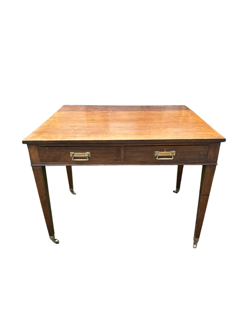 Antique Regency Style Mahogany Writing Table, Desk, Hall Console, Drop Leaf, Extendable Library Table, Sofa Console Table, Study, Living Room Furniture, Occasional Table, English Country Home Style Decor
