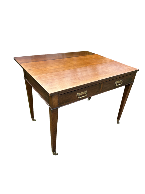 Antique Regency Style Mahogany Writing Table, Desk, Hall Console, Drop Leaf, Extendable Library Table, Sofa Console Table, Study, Living Room Furniture, Occasional Table, English Country Home Style Decor