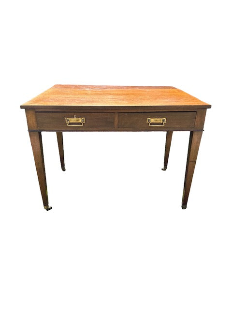 Antique Regency Style Mahogany Writing Table, Desk, Hall Console, Drop Leaf, Extendable Library Table, Sofa Console Table, Study, Living Room Furniture, Occasional Table, English Country Home Style Decor