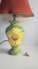 Vintage Large Floral Table Lamp Base, Bright Colourful, BHS Console Lamp, Bedside Lamp, Maximalist Home Decor