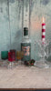 Vintage Set Of Coloured Stemmed Aperitif Glasses, Shot Glasses, Drinks Tray, Pretty Coloured  Liquor Glassware, Barware, Christmas Decor