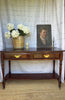 Vintage Mahogany Two Drawer Console Table With Lower Shelf