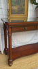 Dark Wood Console Table with Glass Top