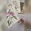 Vintage Orchid Print, White Botanical Print, Original Floral Print  Book Plate, Framed Prints, Framed Hanging Wall Art, Nature Prints