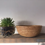 Vintage Hand Woven Basket, Medium, Coil Basket, Fruit Bowl, Rustic, Farmhouse, Basket Wall Decor, Display, Cottagecore, Natural Home Decor