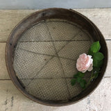 Vintage Wooden Sieve, Garden Riddle, Bentwood, Round Tray, Metal Sieve, Soil, Pan, Rustic Wall Decor, Display, Home Decor, Cottagecore Decor