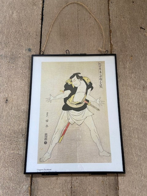 Vintage Japanese Geisha Print, Japandi Wall Art, Oriental Art, Original Framed Art, Hanging Gallery Wall Decor, Unique Gift, Japanese Art