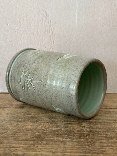 Small Vintage Pottery Mug With Handle, Expresso Cup, Expresso Mug, Handmade Ceramic Mug, Handmade Mug, Cottagecore Decor, Academia Kitchen