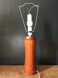 Vintage Teak Table Lamp, With Macrame Lamp Shade, Handmade Wooden, Tall Bedside Lamp, Mid Century Modern,  Boho, Rustic, Cottagecore, Decor