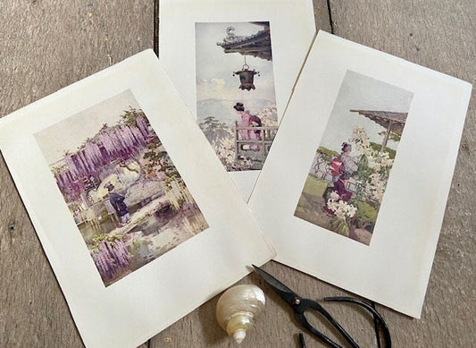 Vintage Japanese Print, Japandi Art, Landscape, Scenery, Oriental Art, Japanese Wall Decor Unframed Print, Gallery Wall Art. Japanese Decor