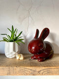 Vintage Storage Jar, Ceramic Rabbit, Cotton Wool Holder, Dressing Table Decor, Gift For Rabbit Lover, Bathroom, Nursery Decor, Vintage Gift