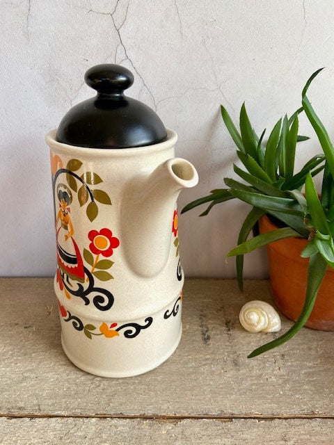 Vintage Retro Coffee Set, Saucer And Tea Cup, Sadler, Tea Pot, Milk Jug, Sugar Bowl, Folklore, Maximalist, Bright Ceramic, Cottagecore Decor
