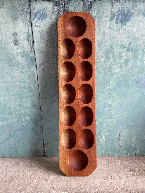 Vintage Wooden Egg Stand, Dozen Egg Holder, Rack Tray, Storage, Easter Tablescape, Cottagecore Rustic, Farmhouse Kitchen, Decor