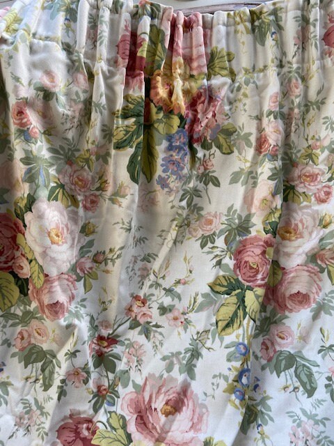Pair Of Floral Chintz Style Curtains, Fully Lined, Large, Pretty Patterned Curtain, English Country Flower, Cottage, Cottagecore, Home Decor