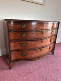 Antique Serpentine Chest Of Drawers, George III Mahogany, English Country Decor, Large Wooden Drawer, Living Room, Bedroom Furniture