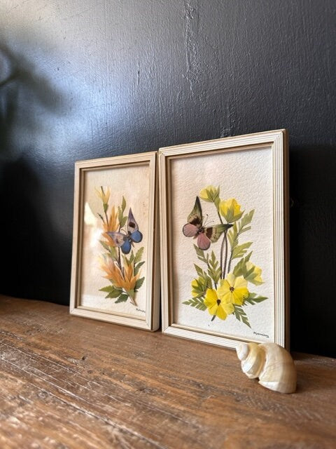 Vintage Framed Butterfly Picture, Insect Wall Decor, Gallery Wall Art, Nature Inspired Gift, Ready To Hang