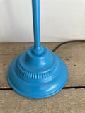 Vintage Tall Blue Table Lamp Base, Bedside Lamp, Bright Decor, Colourful, Maximalist Decor, Vintage Lighting